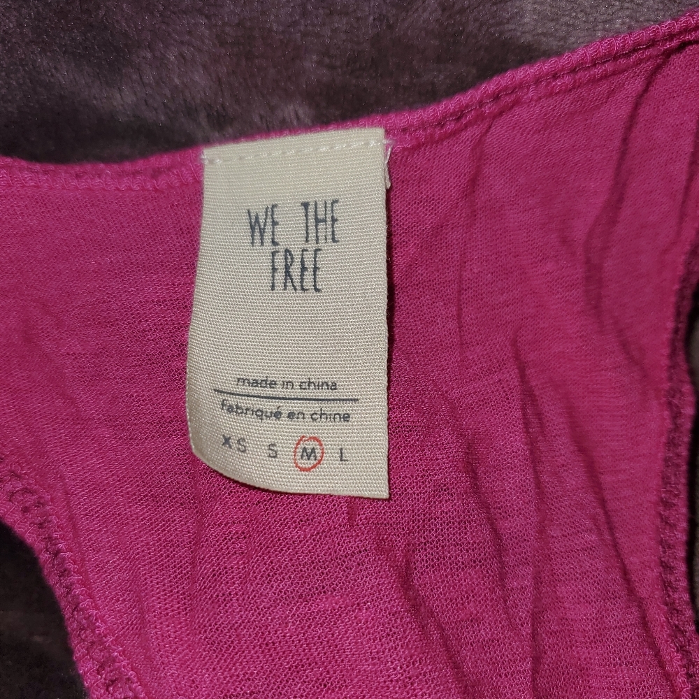 Free people pink racer back tank